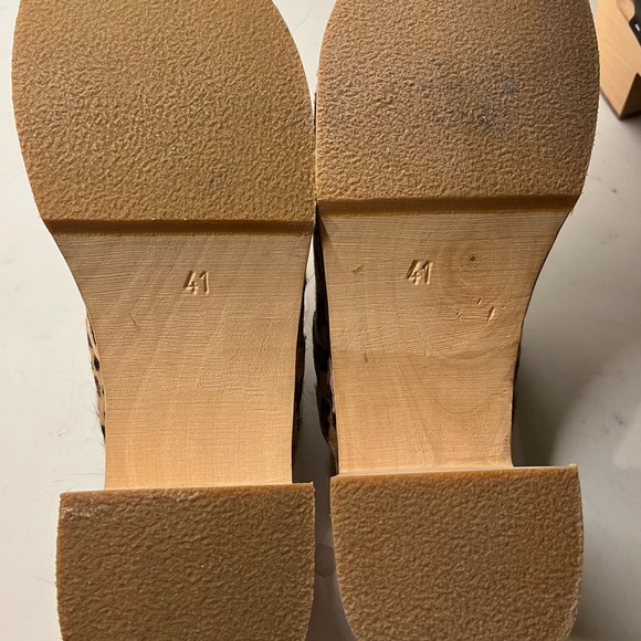 Swedish Hasbeens Open Toe Clog, Leopard, 41 - Picture 4 of 4